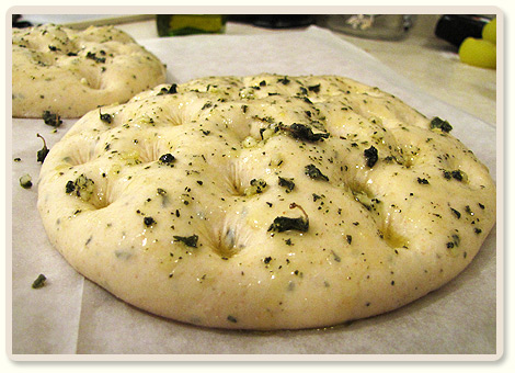 לחם שטוח עם עשבי תיבול